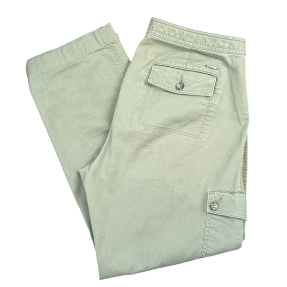 A1 L.L. Bean Olive Green Cargo Pants Favorite Fit Utility‎ Pockets Size 12